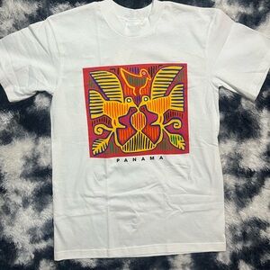 Panama White T-Shirt with Vibrant Graphic
